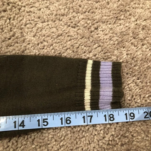 Patagonia Fitted Wool Brown Hooded Button Sweater Size Small - Picture 7 of 8